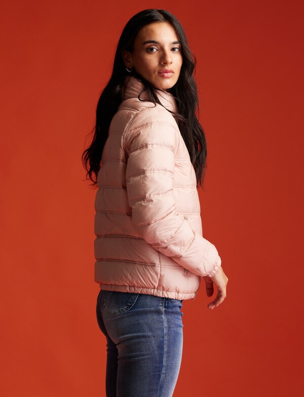 Campera Plumas Reversible ROSA