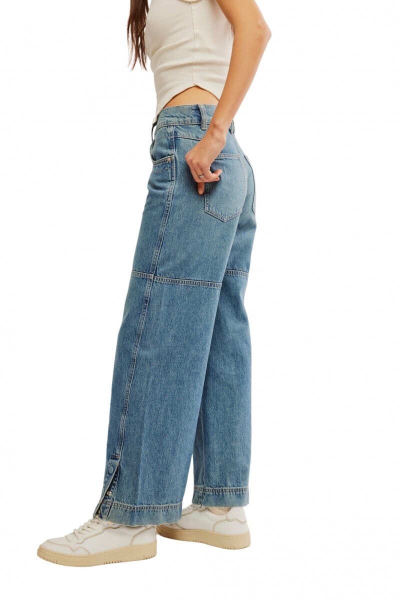 BENJI RELAXED WIDE LEG Azul