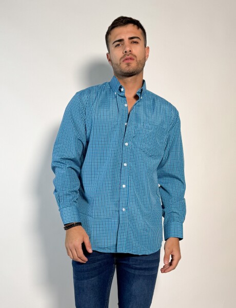 Camisa a cuadros Perseo Petroleo