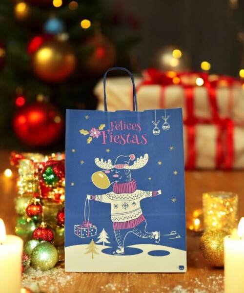 Bolsa fantasia luna 22x10x30 cm. Navidad Gift