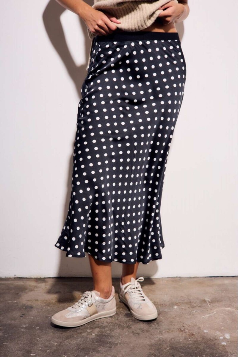 Falda Lunares - Negro 