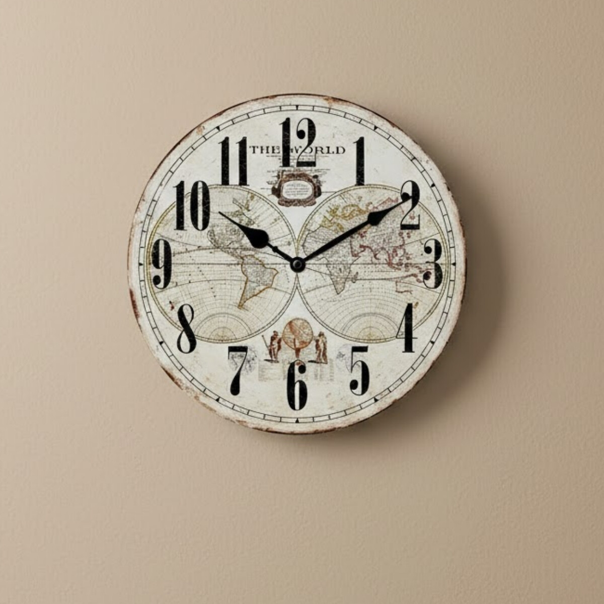 Reloj de pared mdf D28,8x3,5 cm - MAPAMUNDI 