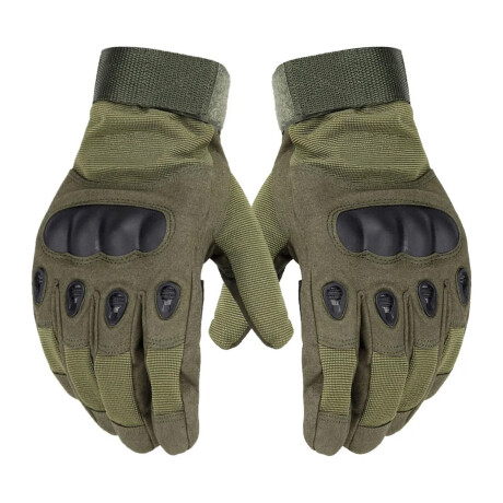 Guantes Tácticos Militares Con Protección En Nudillos Verde