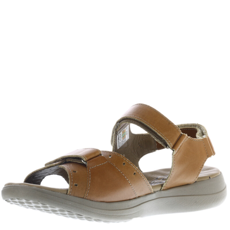 Sandalias de Mujer Freeway Casual c/Velcro Marrón Fósil - Marrón Whisky
