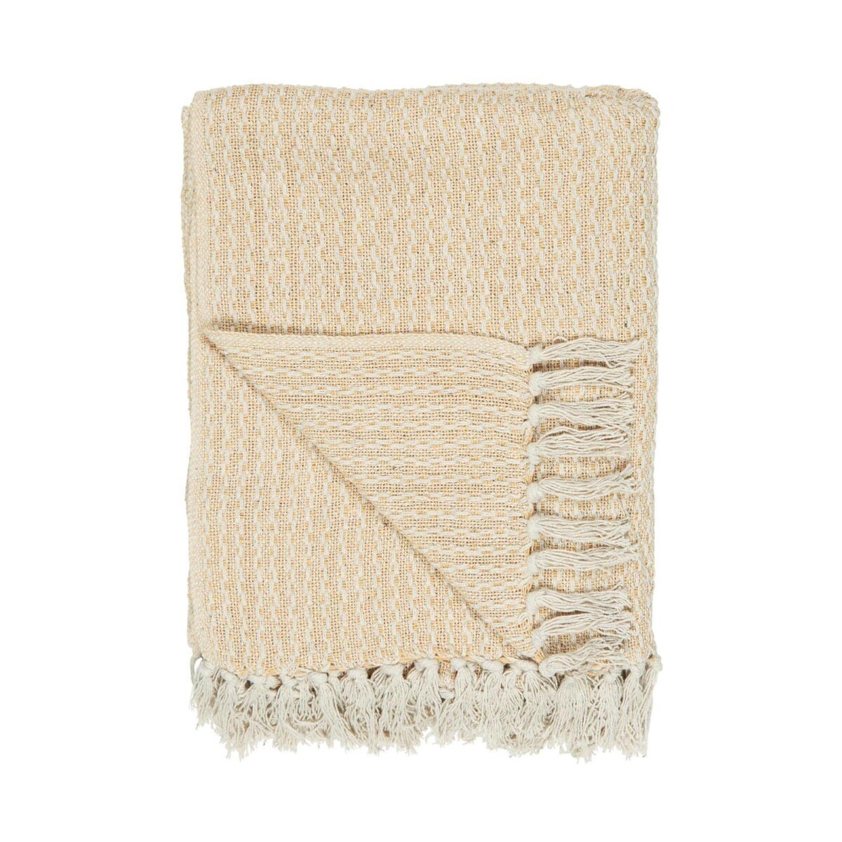 MANTA/THROW - 100-ALGODON NATURAL-BEIGE 6510 CREMA 