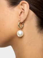 Aros Con Perlas blanco