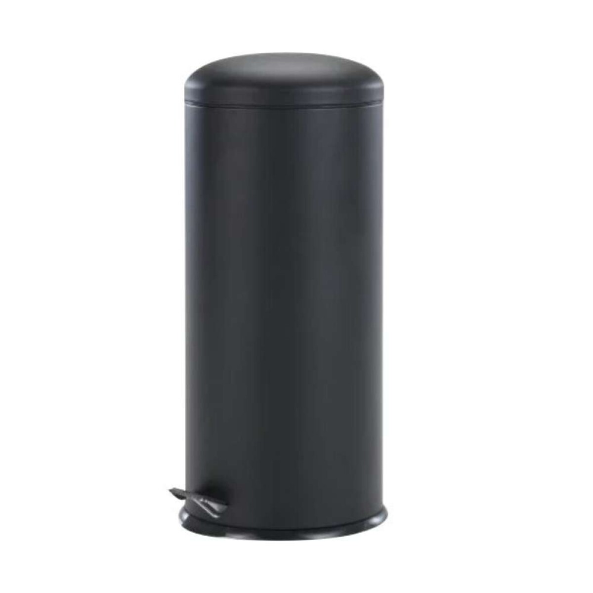 Papelera Cilindrica 30Lt Acero - Negro Mate 