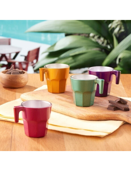 SET X4 TAZA CAFE 70CC CASABLANCA TROPIC PASABAHCE SET X4 TAZA CAFE 70CC CASABLANCA TROPIC PASABAHCE