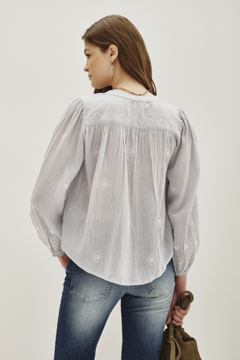 Camisa Birdie Celeste