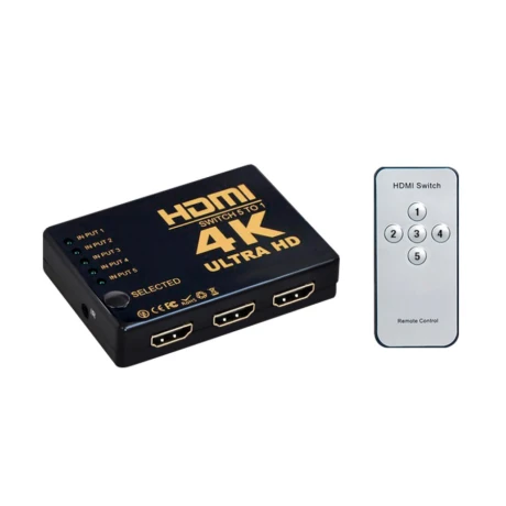 HUB pra HDMI 4K 5 PUERTOS C/CONTROL HUB pra HDMI 4K 5 PUERTOS C/CONTROL