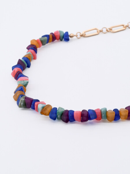 COLLAR PIEDRAS DORADO