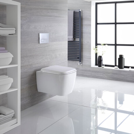 INODORO PARA COLGAR CUADRADO SERIE KENAI BLANCO MATE 000