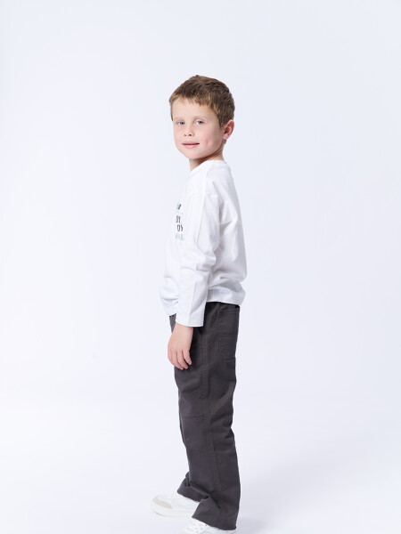 REMERA Manga larga ESTAMPA Grow Blanca
