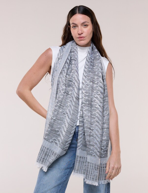Pashmina Noche PLATEADO