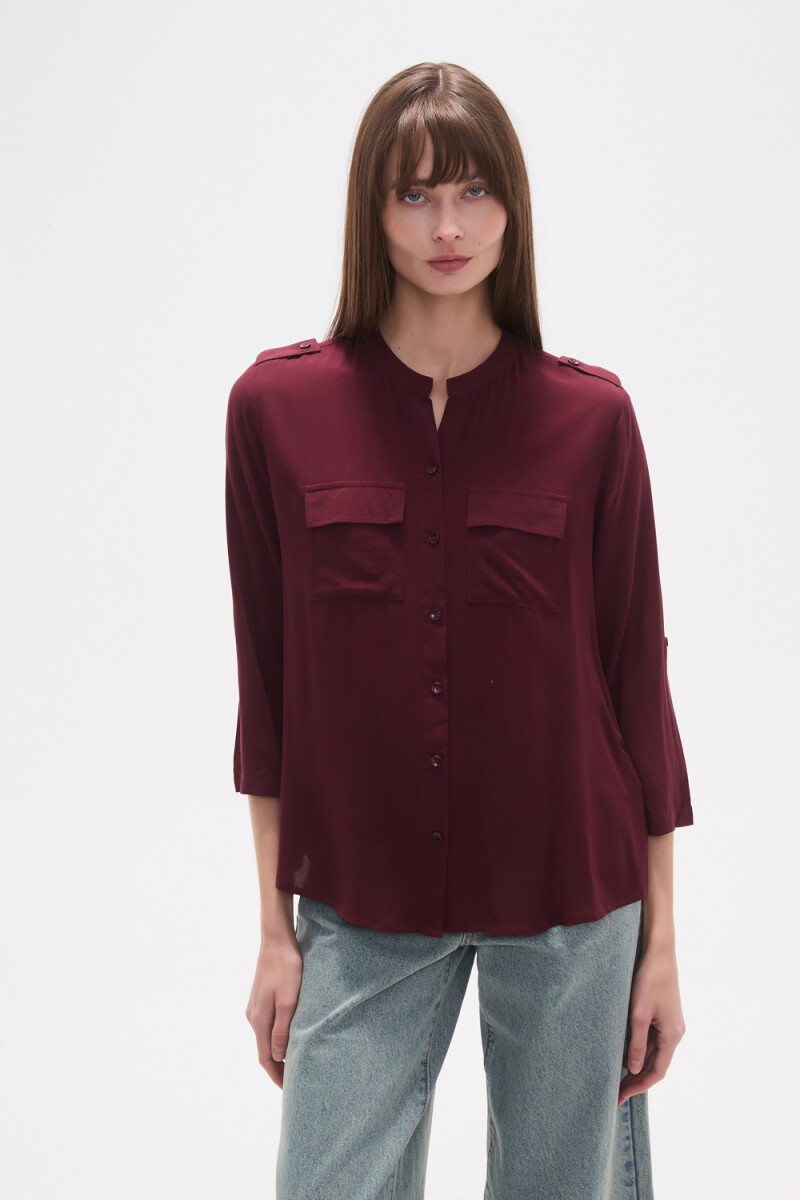 Camisa Kandalora - Cereza Oscuro 