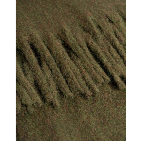 Bufanda Tejida Con Flecos Verde militar