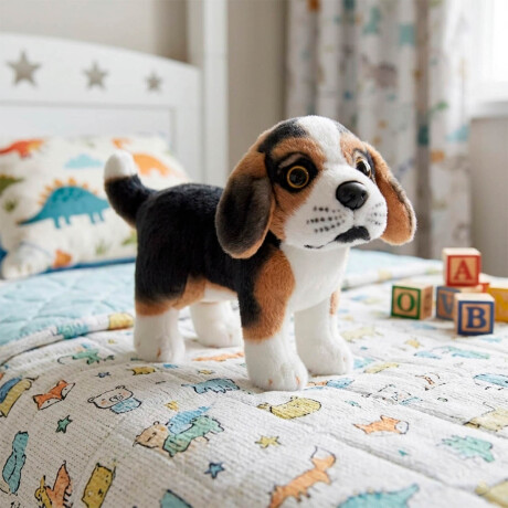 Peluche Animal Perro 25cm Realista Infantil Apego Beagle