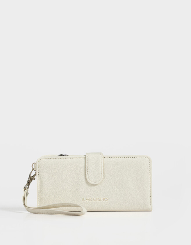 Ficheros Billetera Fichero Con Pouch - Blanco Crudo