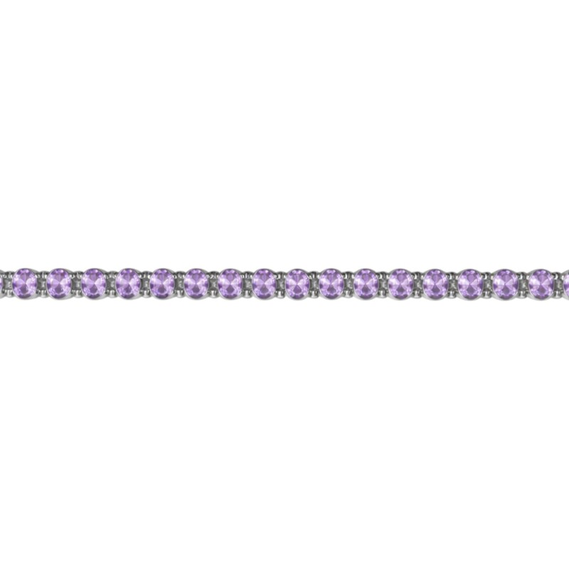 Pulsera Sin Fin - Plata 925 - Zirconia Lila - PU3907 conpiedra