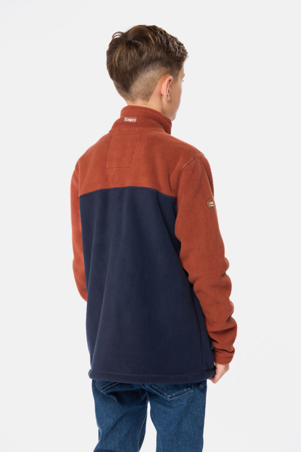 CAMPERA POLAR BICOLOR Bordo
