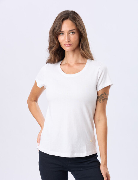 REMERA BÁSICA DE ALGODÓN Blanco