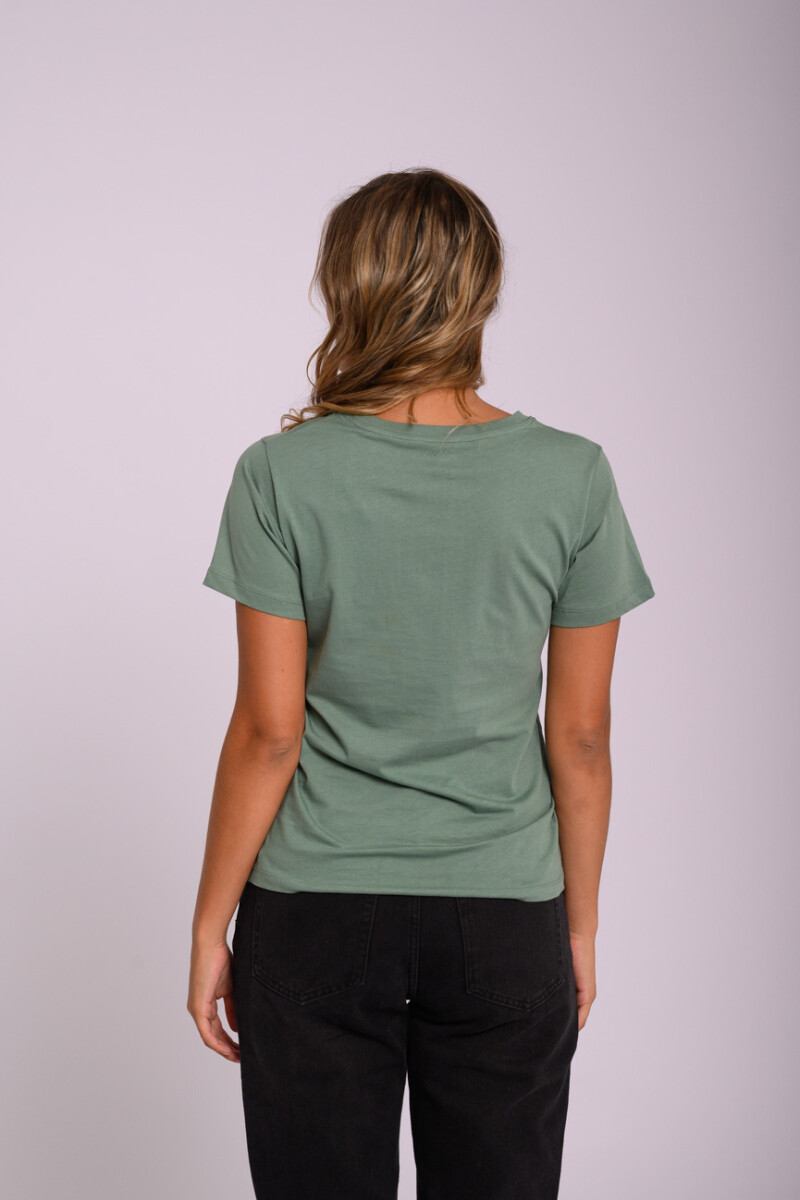 Remera manga corta - Estampada Verde agua