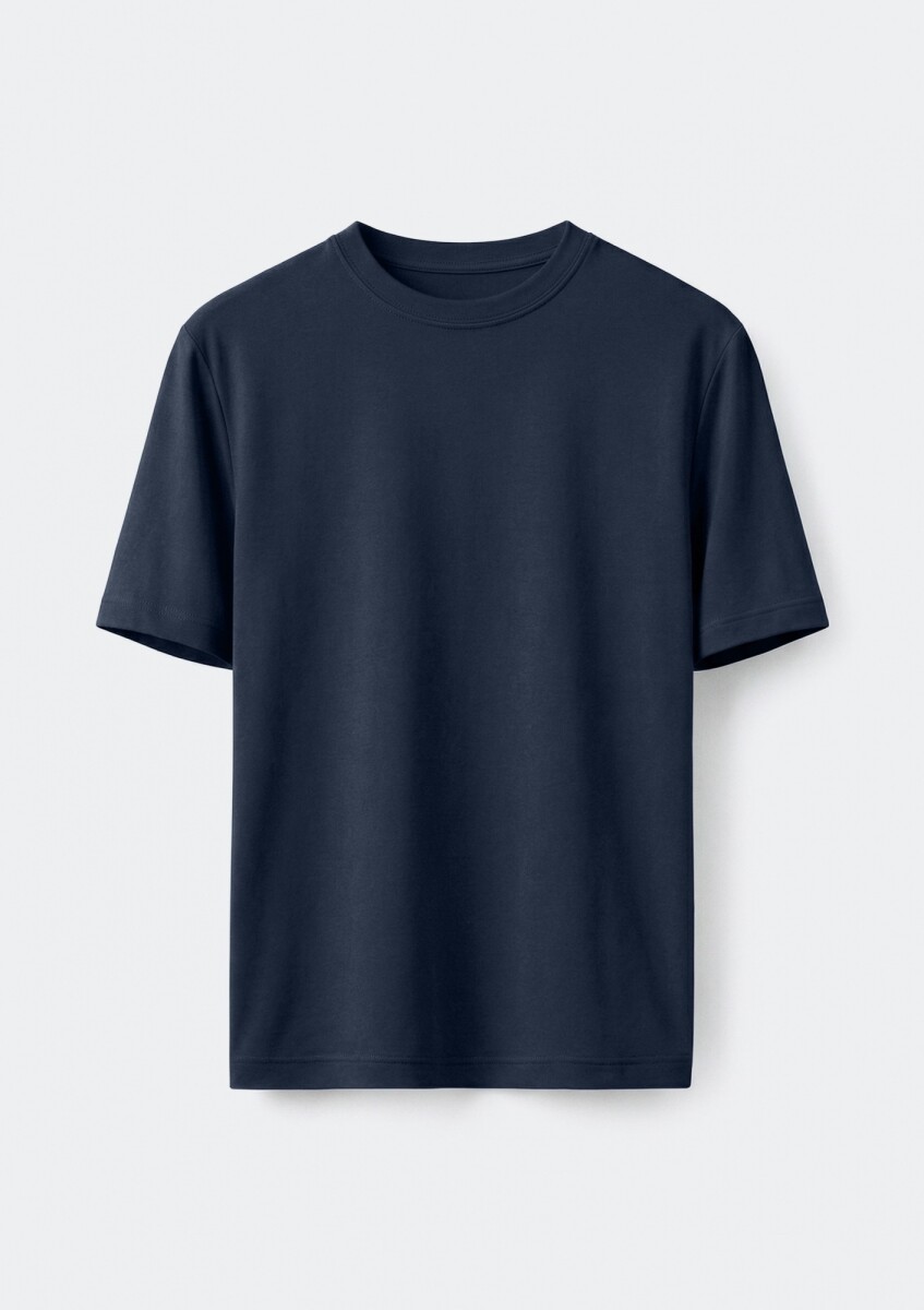 CAMISETA BÁSICA MANGA CORTA - AZUL OSCURO 