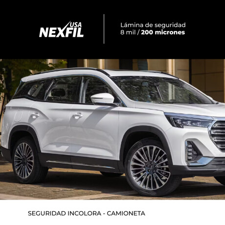 Polarizado Camioneta. Marca: Nexfil. Incolora. 200 Micrones Polarizado Camioneta. Marca: Nexfil. Incolora. 200 Micrones