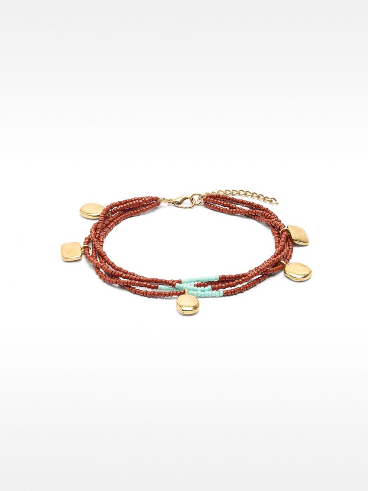 Pulsera De Pie Con Cuentas multicolor