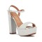 Sandalia Vizzano Mujer Taco 14cm Plataforma 5cm Plata
