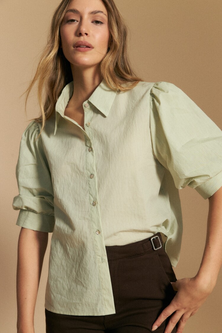 CAMISA LINA Pistacho