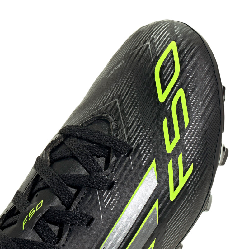 Championes de Niños Adidas Futbol 11 F50 Club Jrs Negro - Plateado - Amarillo Limon