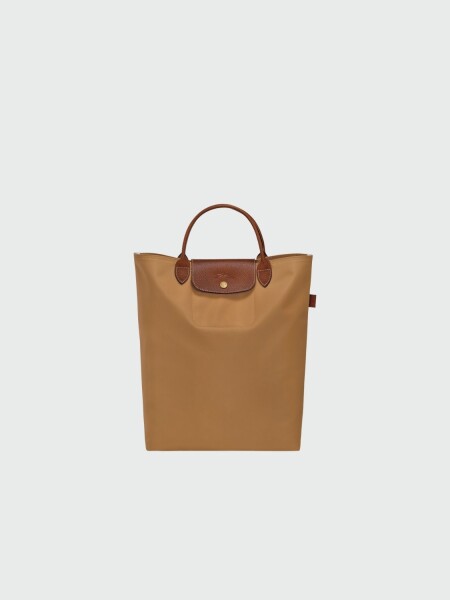 Longchamp - Cartera Tote plegable, de nylon y asa corta, Le pliage M Beige