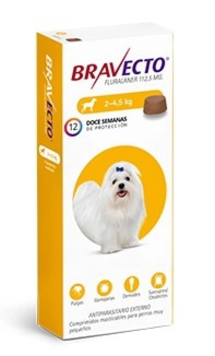 BRAVECTO TRIMESTRAL MSD PERROS 2 A 4,5KG 