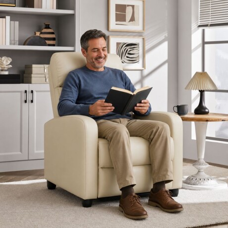 Sillon reclinable 1 cuerpo Beige