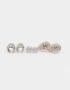 Aros Sets Con cubic zirconia Set De Aros Bañados En Plata - Plateado