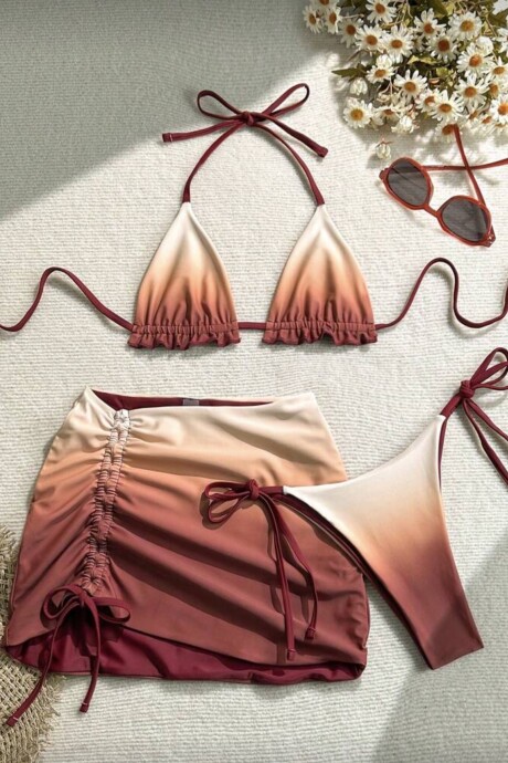 Bikini ISABELLA degradé con pareo incluido Bikini ISABELLA degradé con pareo incluido