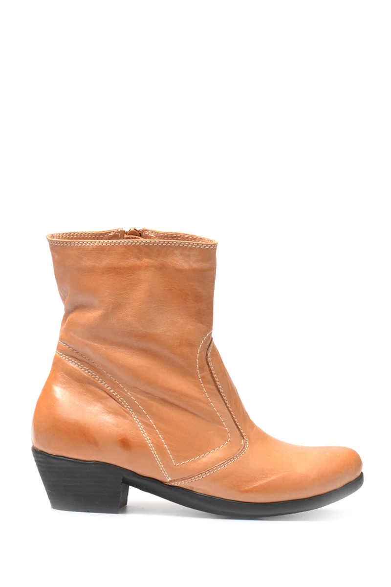 Bota de Cuero con Corderito - Terracota 