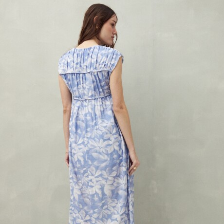 VESTIDO WILLA PRINTED Azul Lavado