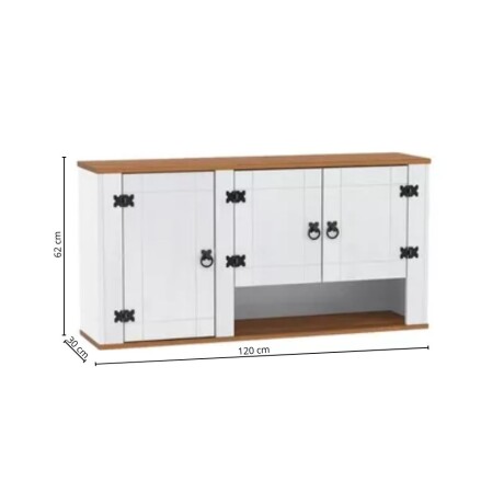 Aereo 3 puertas Linea Naturale Blanco/Roble