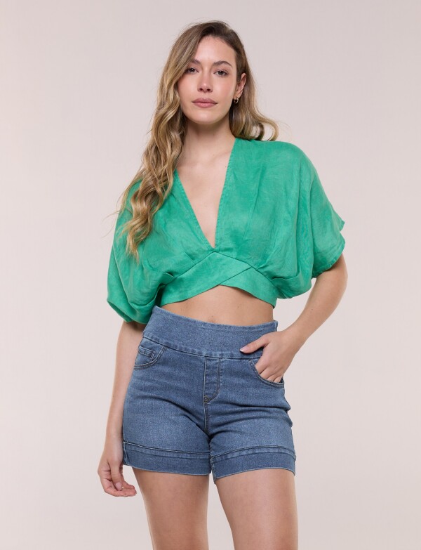 Short Jean Pull On Elastizado JEAN CLARO