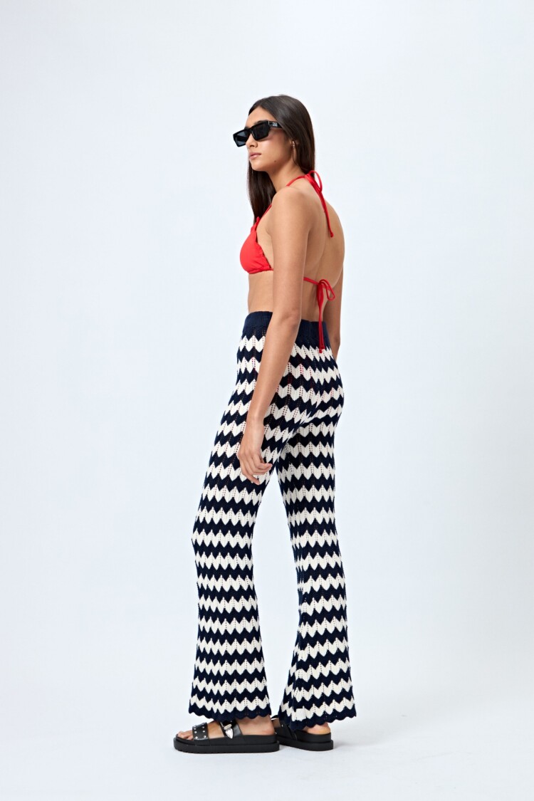 PANTALÓN AMBRA Blanco/Azul