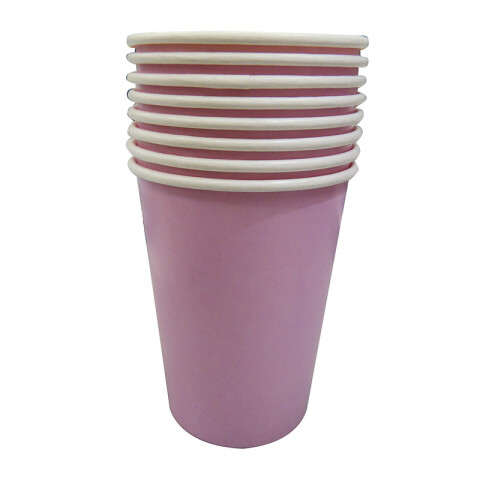 Vaso Grande Cotillón Pack x8 Variedad Colores ROSA