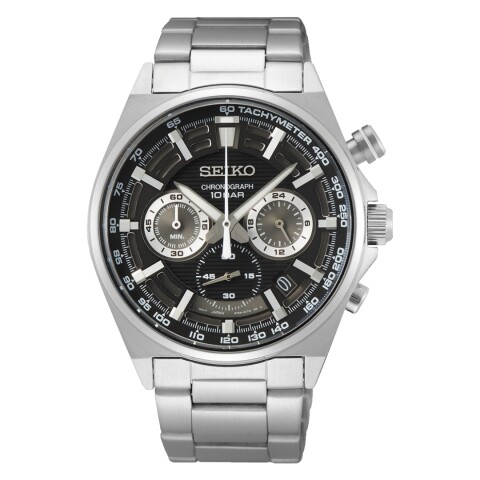 Reloj Seiko SSB397P1 para hombre con correa de acero Negro