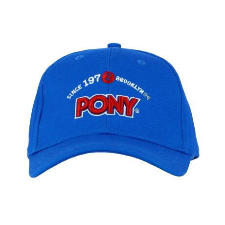 Gorro con Visera Pony Since 1972 con Liso con Logo Blue/Red