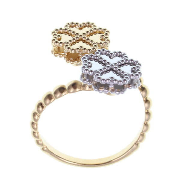Anillo Lucky doble trébol de oro 18k Anillo Lucky doble trébol de oro 18k
