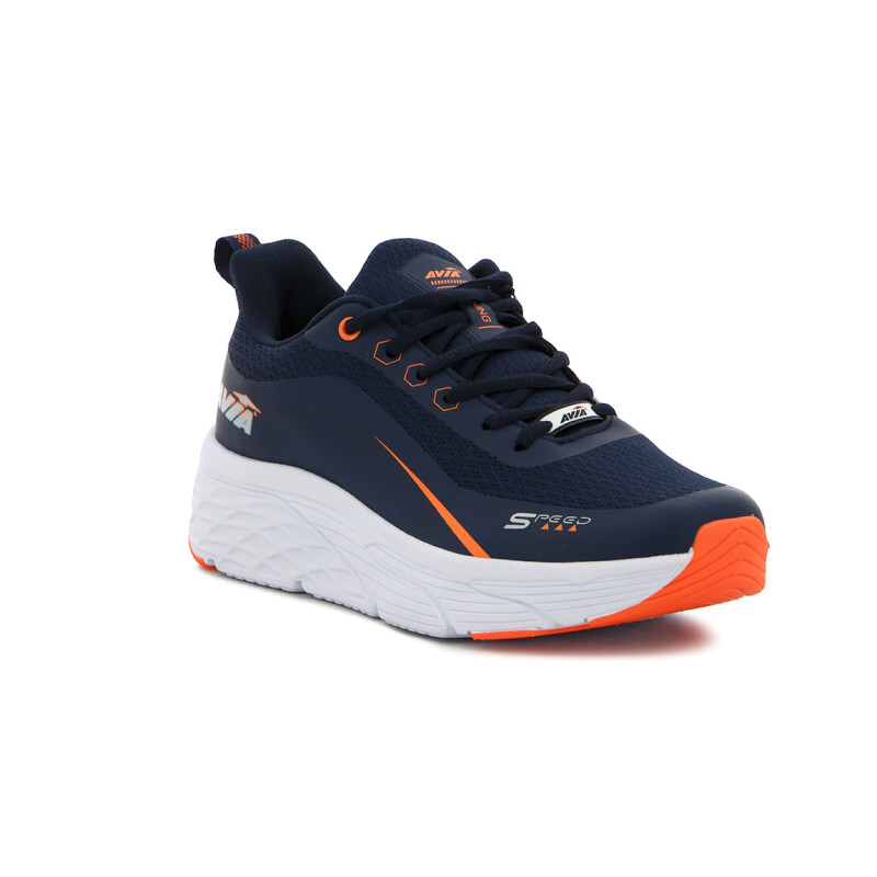 Avia Zapatillas Acordonadas Para Hombre Infinite Navy/ Orange Marino-naranja