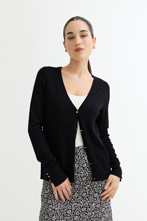 Cardigan básico NEGRO
