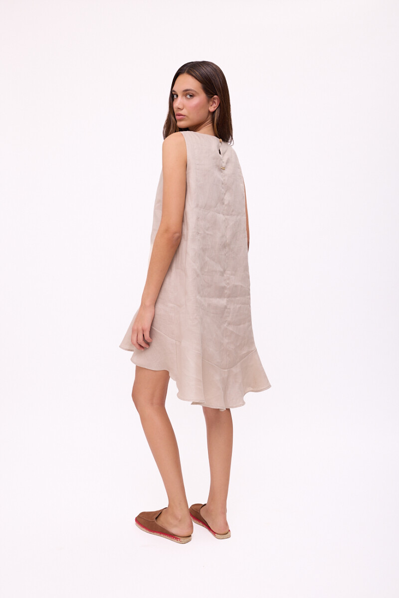 VESTIDO POLK Beige