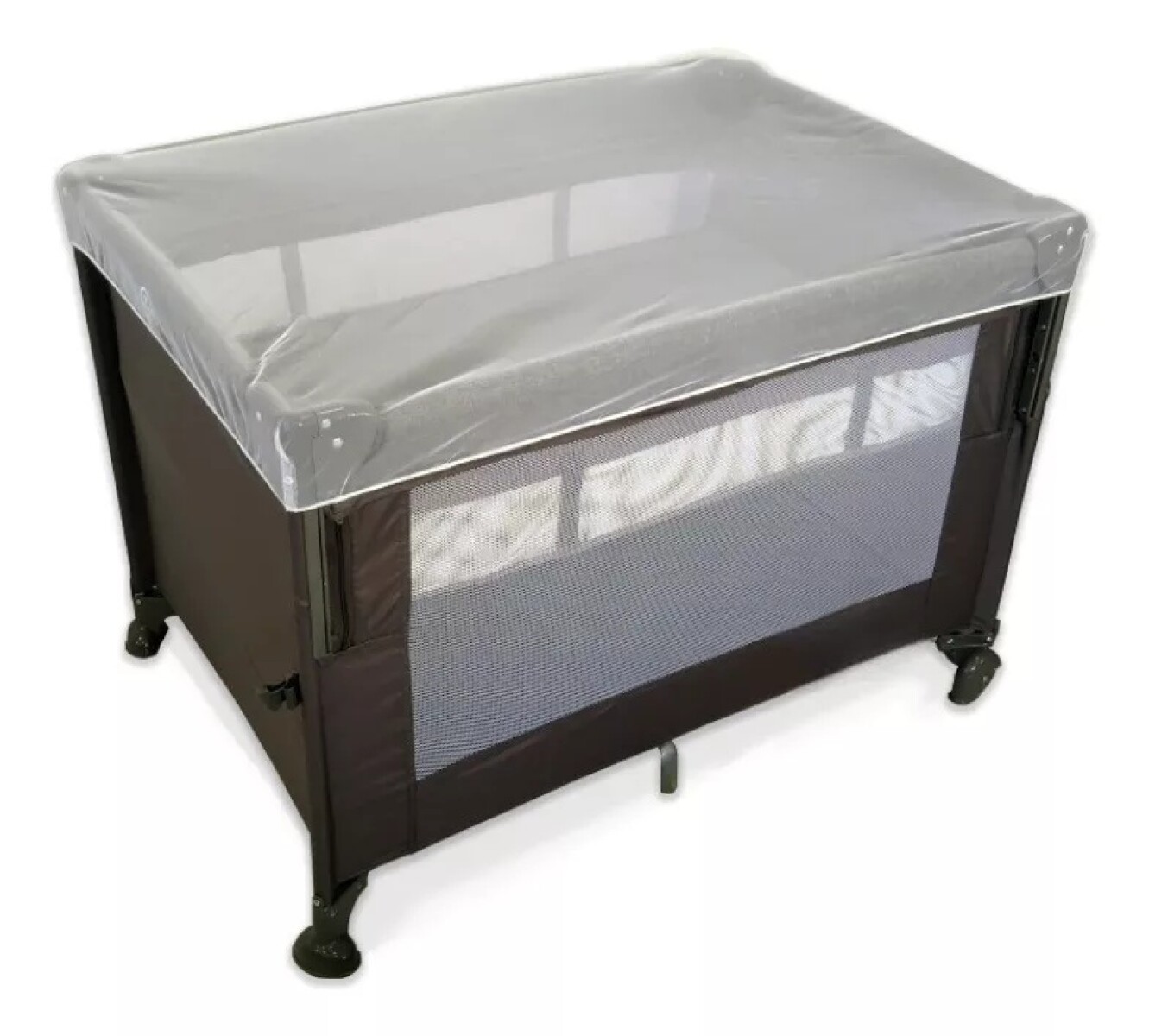 Practicuna Plegable Con Mosquitero Y Ruedas - Tinok - Gris/Gris 